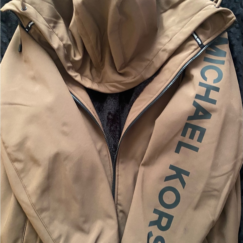 Michael Kors Brown Hooded Jacket